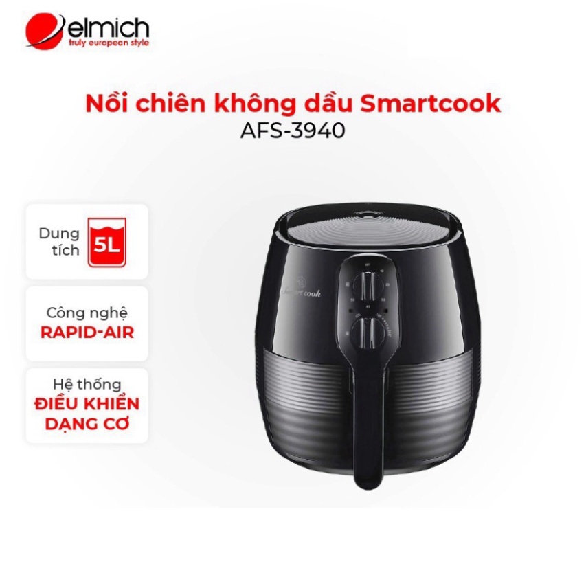 Nồi Chiên Không Dầu SMARTCOOK AFS-3940 - Bảo Hành Chính Hãng