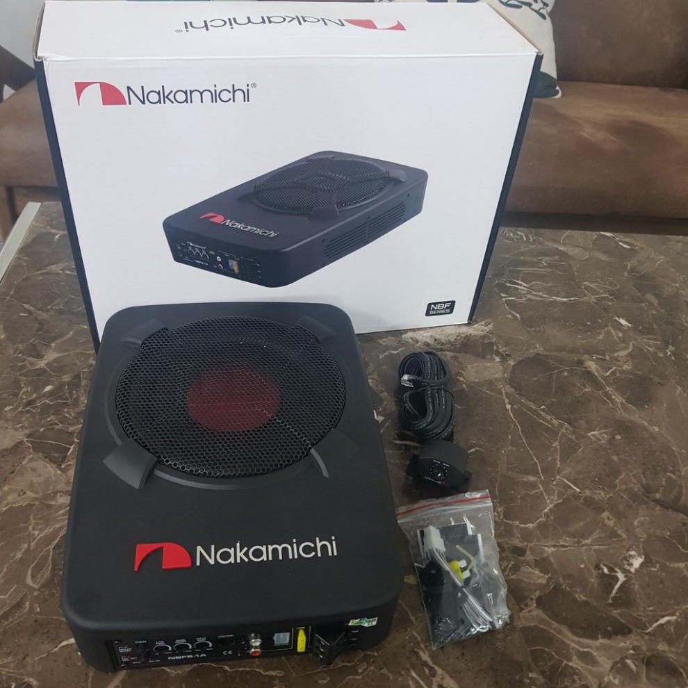 Bộ Loa SUB siêu trầm đặt gầm ghế xe ô tô. thương hiệu Nhật Bản NAKAMICHI - NBF8.1A