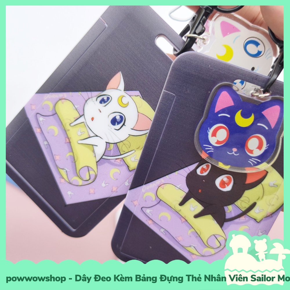 [Sẵn VN - Hỏa Tốc] Dây Đeo Thẻ Bao Thẻ Nhân Viên Nhựa PVC Sailor Moon Daily Life