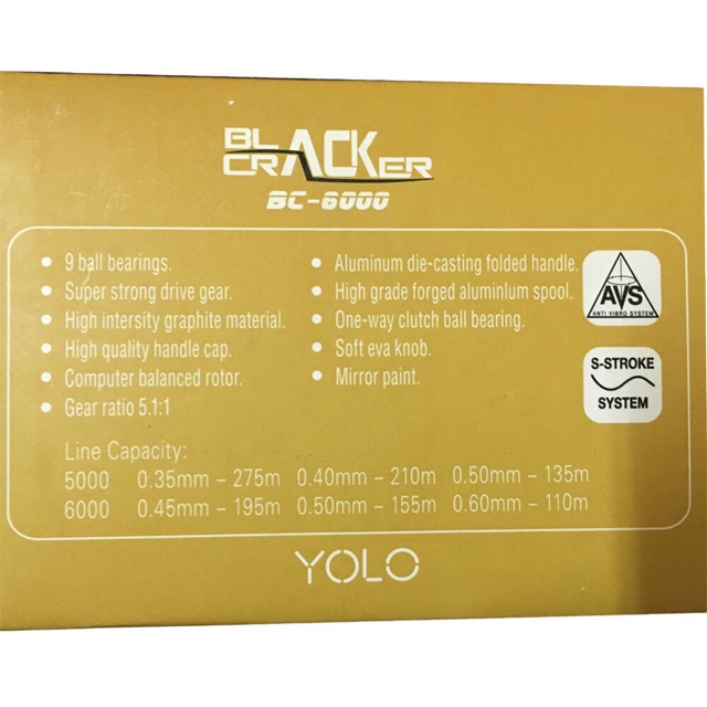 Máy câu Yolo Black Bc6000 Cracker.