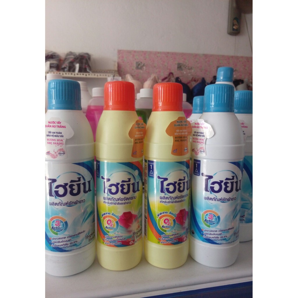 CHAI TẨY QUẦN ÁO MÀU, ÁO TRẮNG HYGIENE THÁI LAN THẦN THÁNH