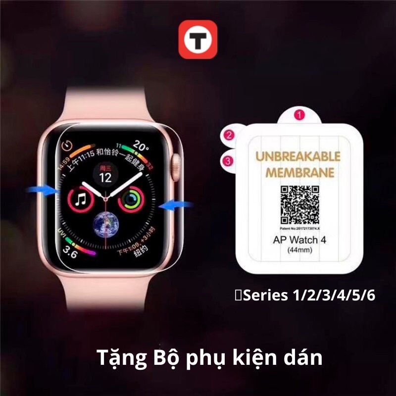 (TẶNG GIẤY LAU) Miếng dán dẻo ppf chống xước cho apple watch seri 1/2/3/4 size 38/40/42/44 chống vỡ, chống va đập