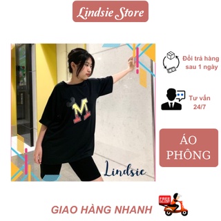 Áo Thun Mickey Áo Phông Nữ Tay Lỡ dáng rộng-Chất cotton mát