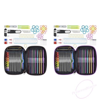 100pcs Aluminum Crochet Craft Sewing Needle Set