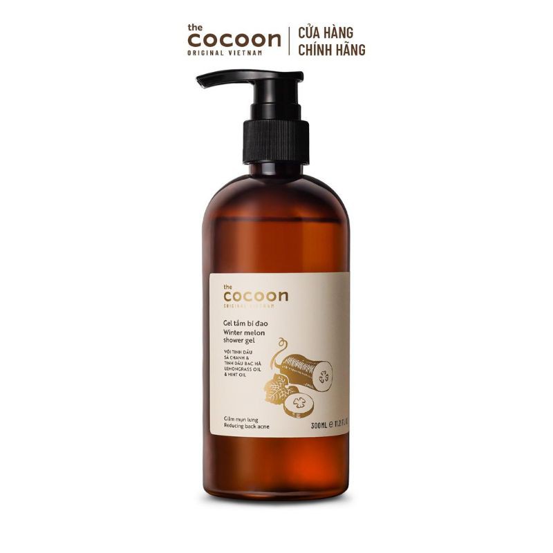 Gel Tắm Cocoon Chiết Xuất Bí Đao Làm Giảm Mụn Lưng