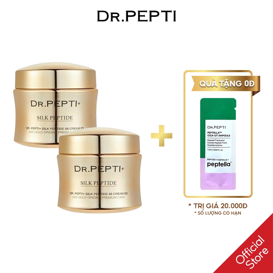 [Combo] 2 Kem Dưỡng Trắng Phục Hồi Da Dr.pepti silk Peptide 88 Cream Ex 12g x2