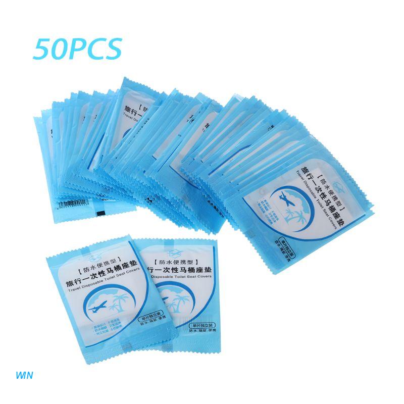 Bộ 50 Vỏ Bọc Bệ Ngồi Toilet Di Động Dùng Một Lần