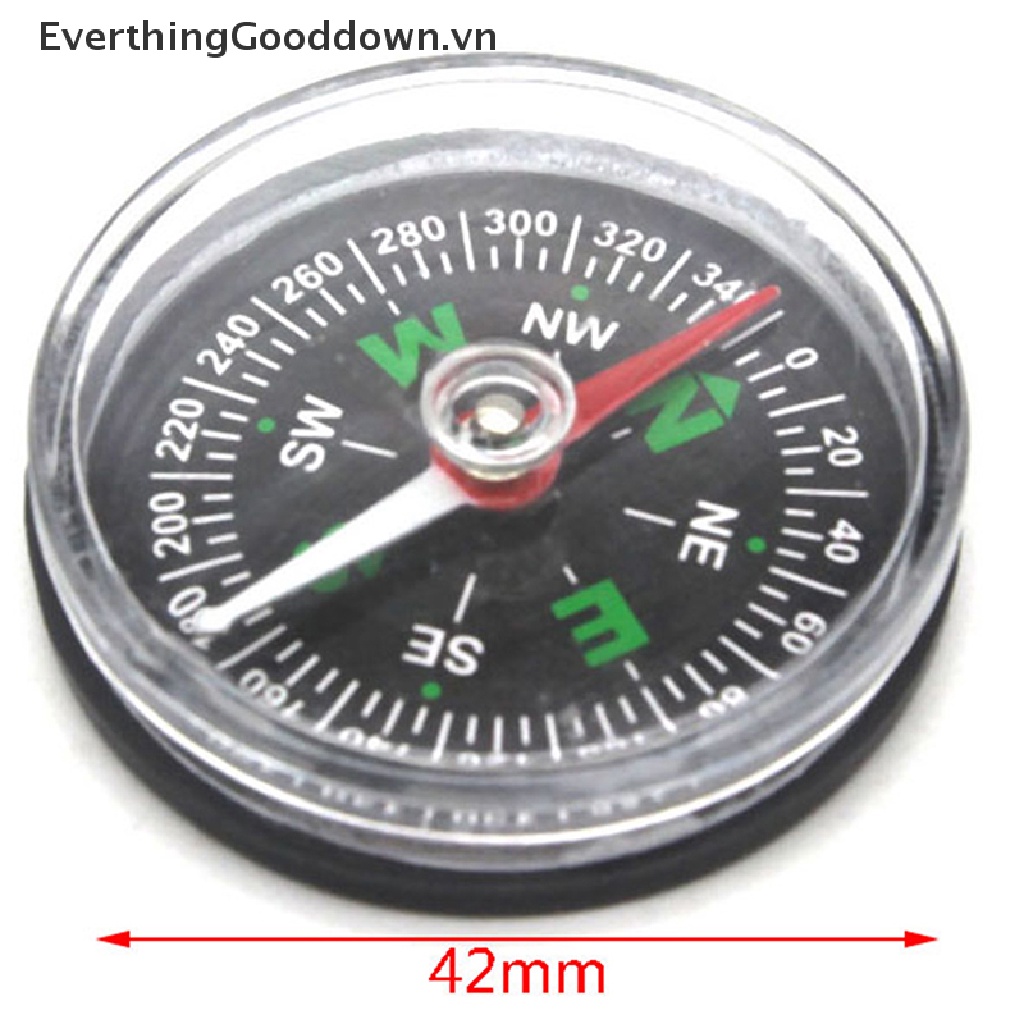 Everthingoodingooddown La Bàn Mini Thiết Kế Nút Bấm Sinh Tồn Chính Xác