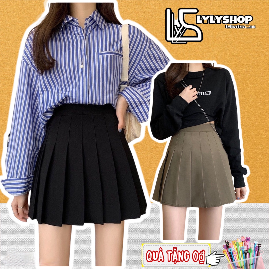 Chân váy tennis Lylyshop Unisex kiểu chân váy xếp ly có quần lót trong chất vải umi mịn lì đứng dáng đủ size s,m,L