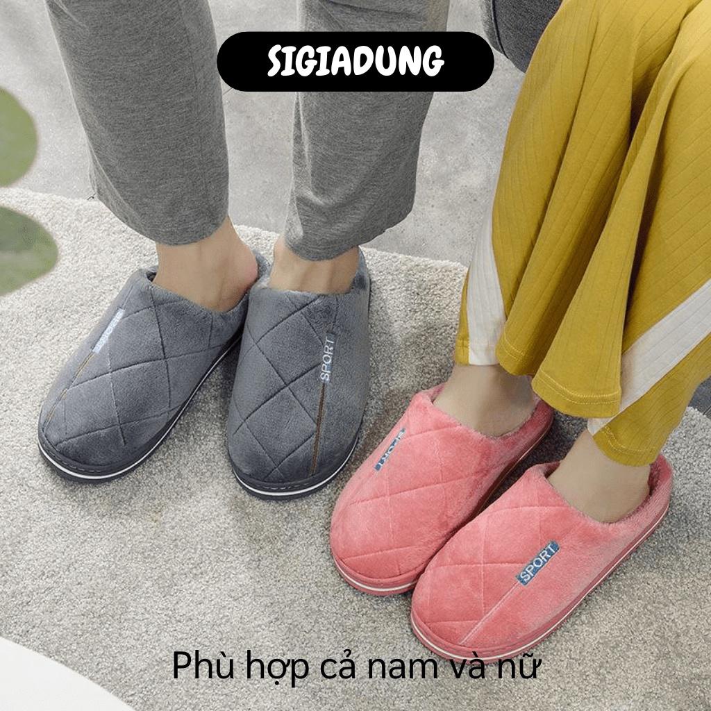 [SGD] Dép Lông - Dép Bông Nam Nữ Đi Trong Nhà Mùa Đông, Đế Cao Su Bám Sàn Tốt Sport 8379