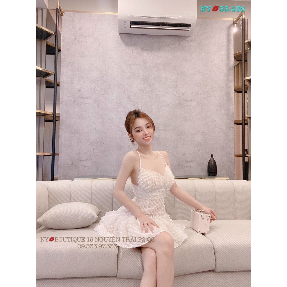 [Miễn Phí Ship 50K-GIAN HÀNG CHÍNH HÃNG] Đầm nữ thời trang mặc đi chơi, Đầm xô sexy 2 dây 2 lớp váy xếp li xoè có mút 3