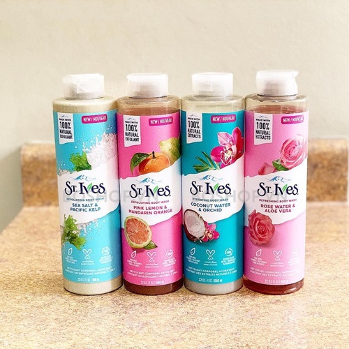 Sữa tắm St.ives 650ml tẩy tế bào chết dưỡng trắng da 650ml- Mỹ- univer