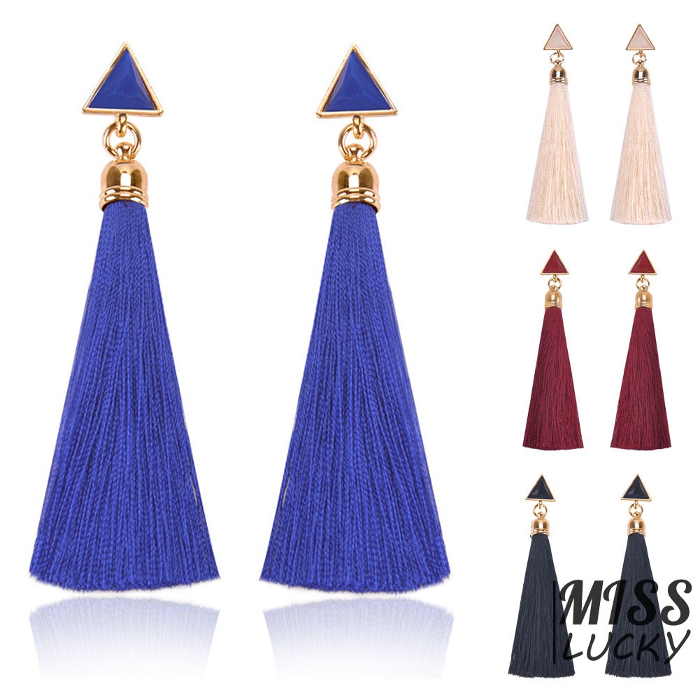 Khuyên tai tua rua phong cách cổ điển thanh lịch dành cho nữ