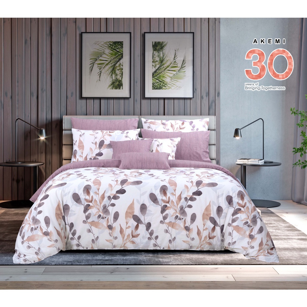 Bộ Ga kèm Vỏ Chăn AKEMI Cotton Select Adore 730TC, gồm 6 món (King/Queen)