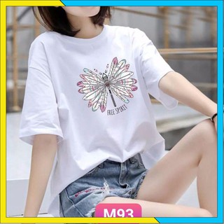 Áo Thun Trắng Nữ 🔔FREESHIP🔔 Áo phông nữ thun cotton, mịn, mát, sành điệu in hình Mã: M93