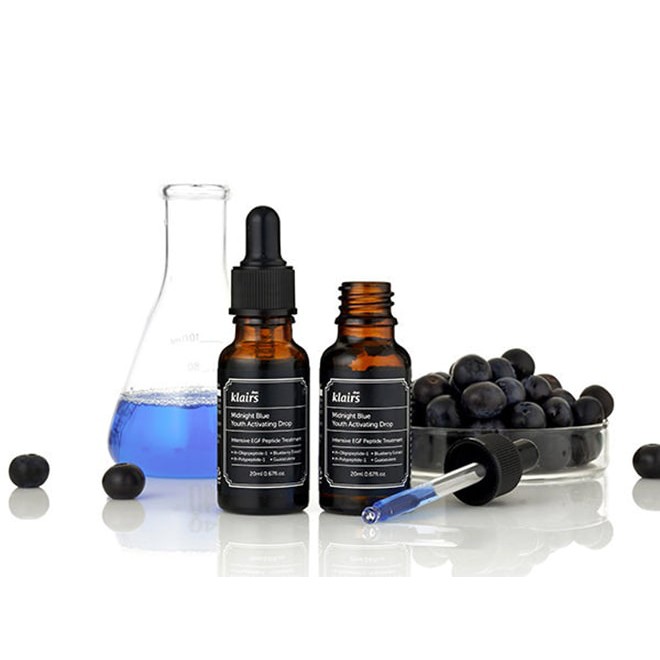 Tinh chất serum dưỡng phục hồi da ban đêm Klairs Midnight Blue Youth Activating Drop