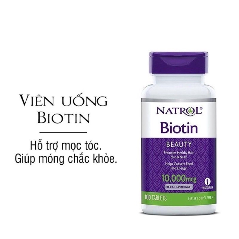 Biotin 10000 Mcg 100 Viên Của Mỹ - Biotin 10.000 mcg