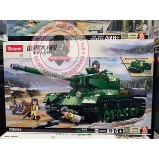 Army Sluban M38 B0979 Bộ lắp ráp 2 trong 1 : Xe Tank IS 2 và ISU 1225 của Hồng Quân Liên Xô