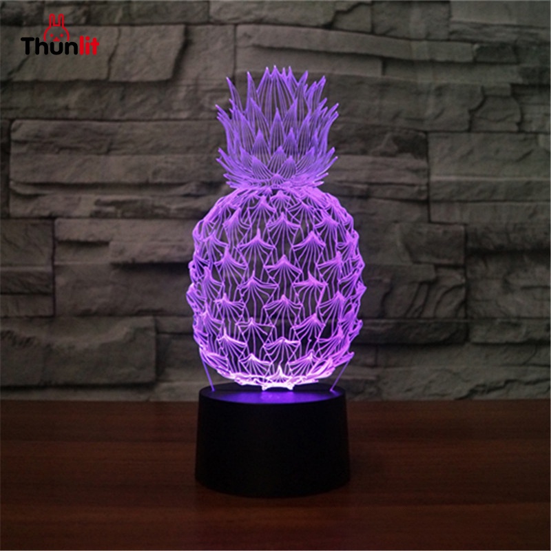Đèn ngủ THUNLIT hình quả dứa có USB nhiều màu sắc