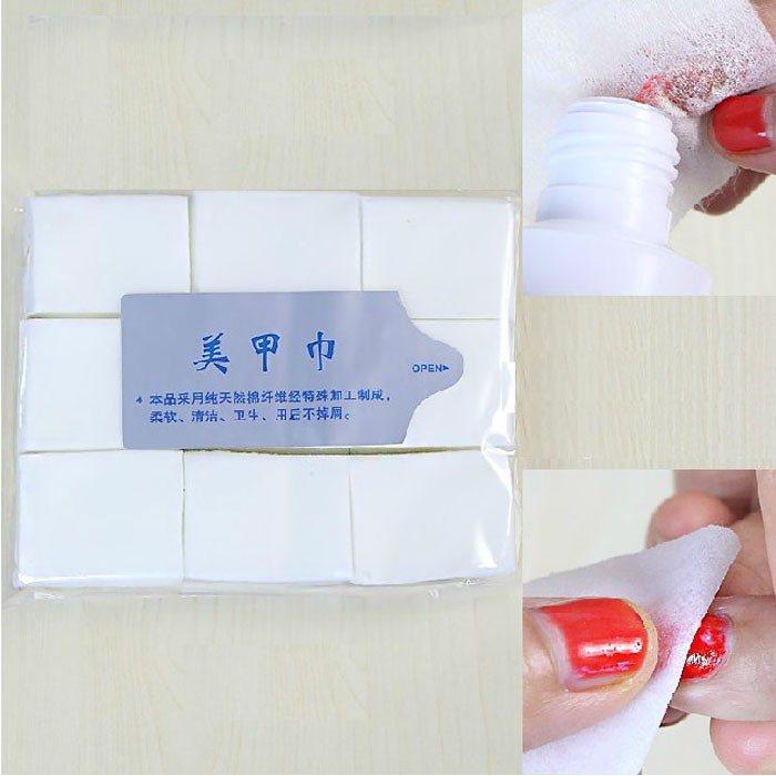 Set 800 Miếng Cotton Chùi Sơn Móng Tay