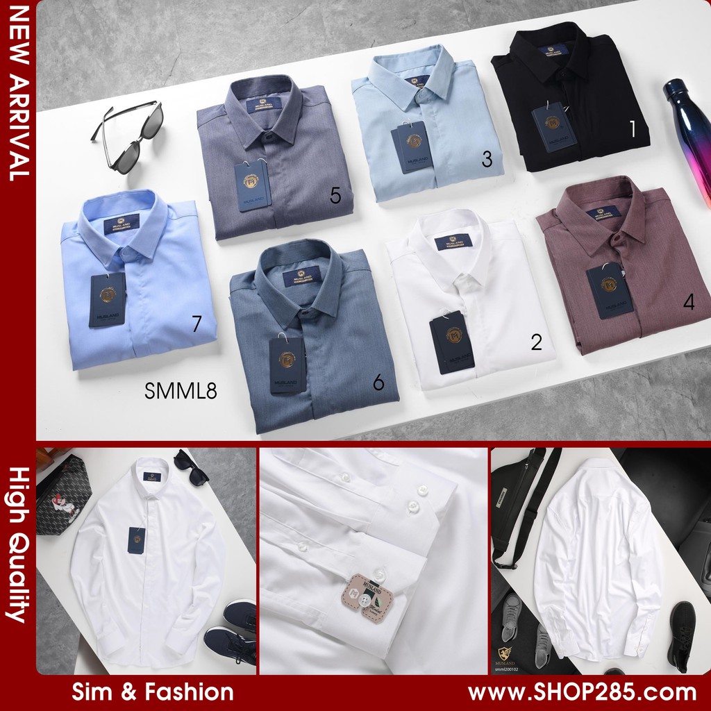 Áo sơmi nam màu thời trang siêu chất , chiếc sơmi có độ co giãn nhẹ sẽ làm hài quý zị ạ ! SMML8