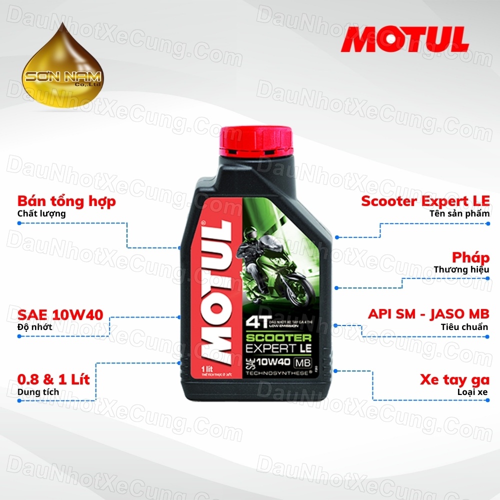 Nhớt xe tay ga MOTUL SCOOTER EXPERT LE - Chính hãng nhà phân phối