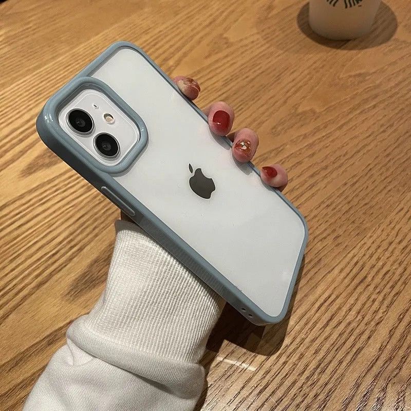 ✧The new high-definition transparent Apple 11promax mobile phone case 11pro acrylic iPhone 12 lovers all-inclusive 12pro anti-fall men and women | BigBuy360 - bigbuy360.vn