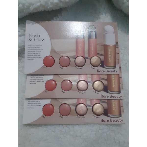 Sample Má Hồng Kem & Nhũ Bắt Sáng Dạng Lỏng Rare Beauty Blush & Glow