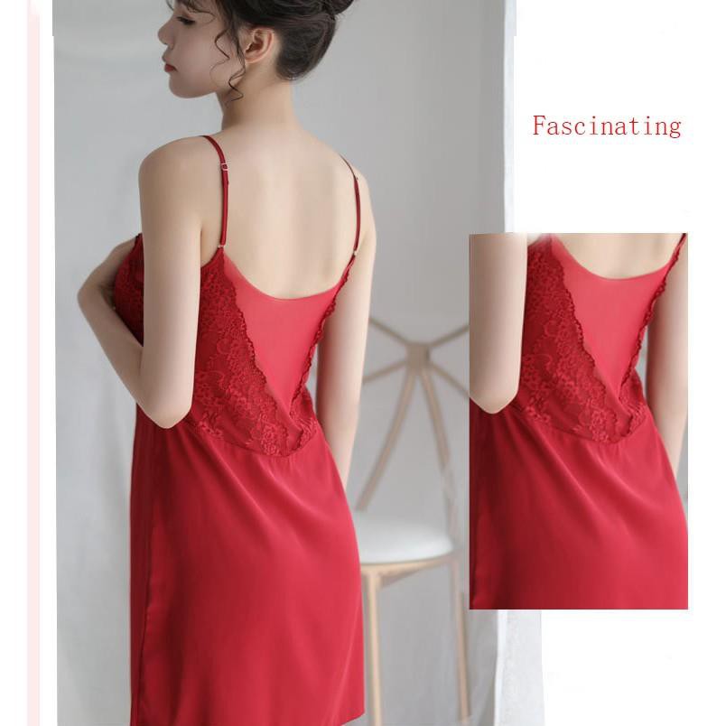 [Lụa Mềm - Sang Xịn] Váy ngủ 2 dây phi lụa kèm đệm mút - đầm ngủ gợi cảm B1026 | BigBuy360 - bigbuy360.vn