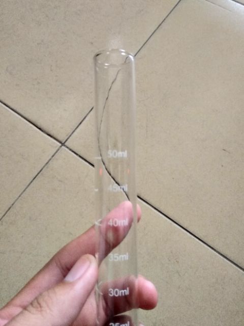 Ống nghiệm thủy tinh chia vạch trắng 50ml, test tube có chia vạch, ống nghiệm chia vạch thí nghiệm thủy tinh