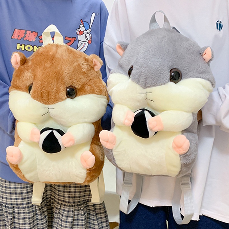 túi xách nữ balo Ba Lô Lông Nhung Hình Chuột Hamster Dễ Thương Phong Cách Hàn Quốc Cho Nữ balo thú bông balo thú balo con gấu