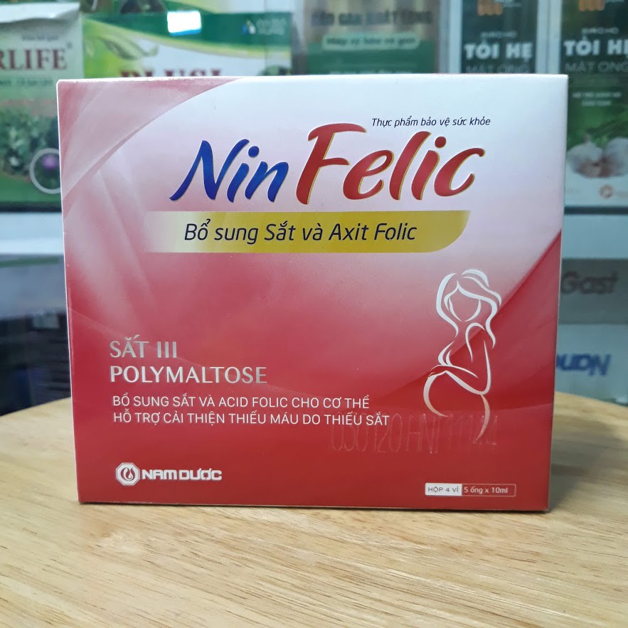 Viên uống NinFelic - Bổ sung sắt và acid folic, ngừa thiếu máu do thiếu sắt