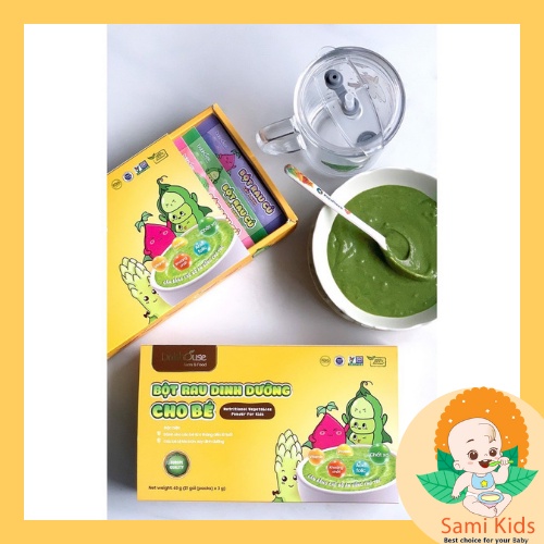 Bột rau củ sấy lạnh Dalahouse cho bé ăn dặm, bột vị cải xoăn kale, bó xôi SAMI KIDS