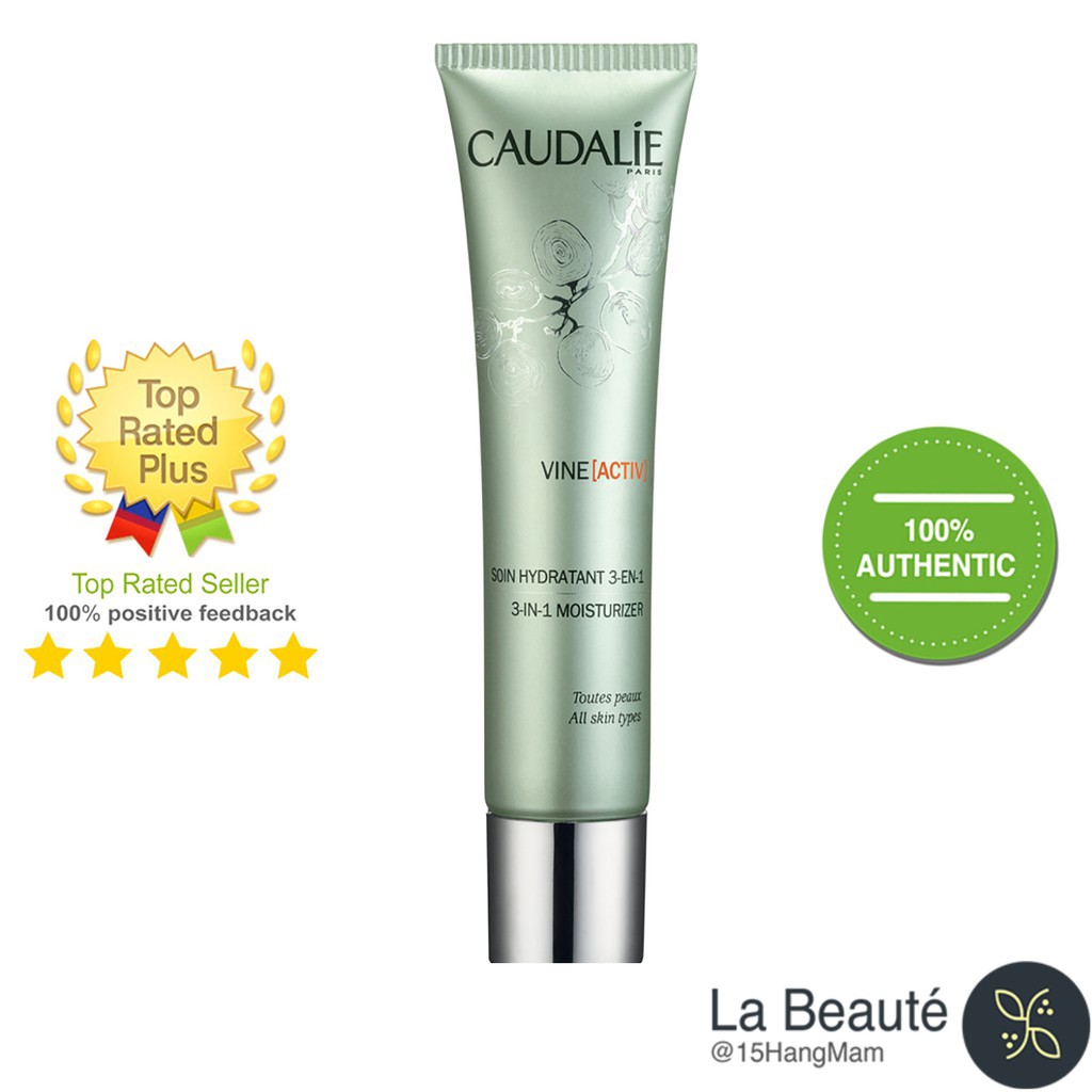 Caudalie Vine Activ 3-in-1 Moisturizer - Kem Dưỡng Giúp Sáng Da, Xoá Nhăn, Giữ Ẩm Bảo Vệ Da 40ml