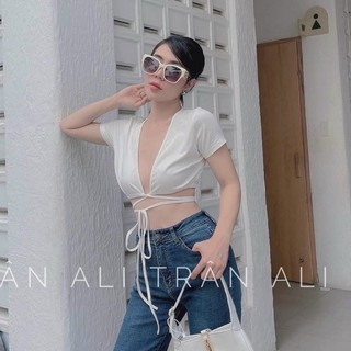 ÁO CROPTOP QUẤN DÂY MẶC 2 KIỂU