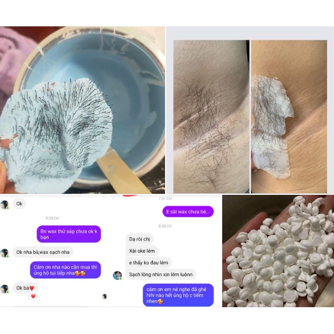 COMBO tiết kiệm tại nhà. Sáp wax lông siêu bám+bát+mỡ trăn tặng kèm que gỗ trọn bộ đầy đủ
