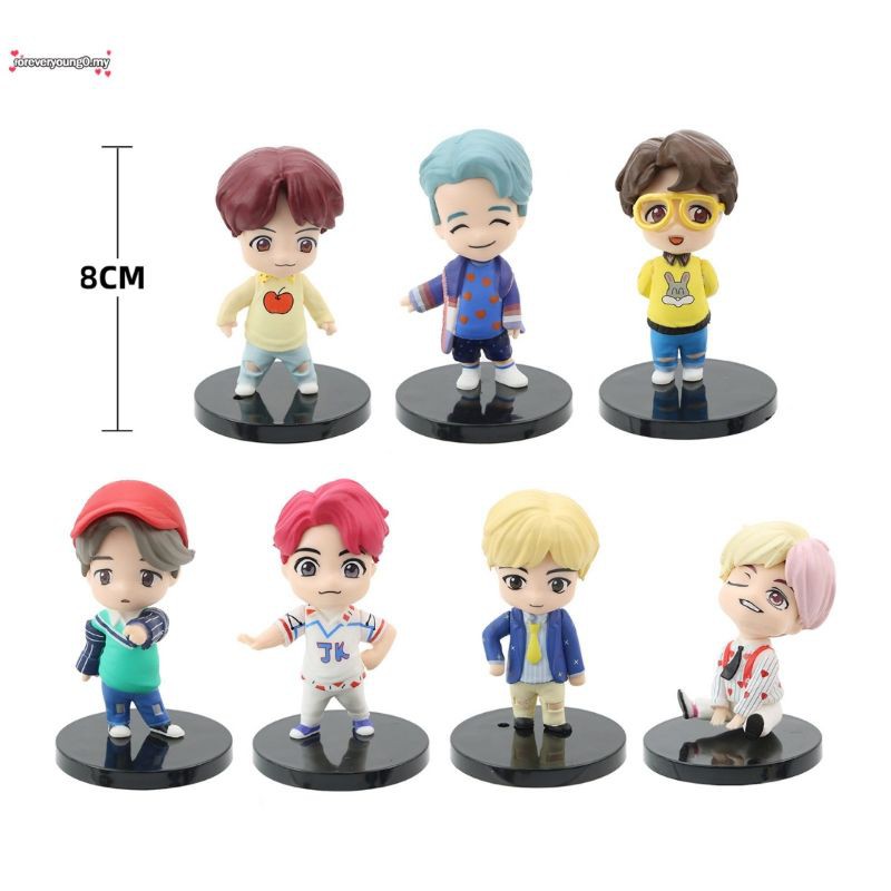 Set 7 bé chibi của 7 thành viên BTS