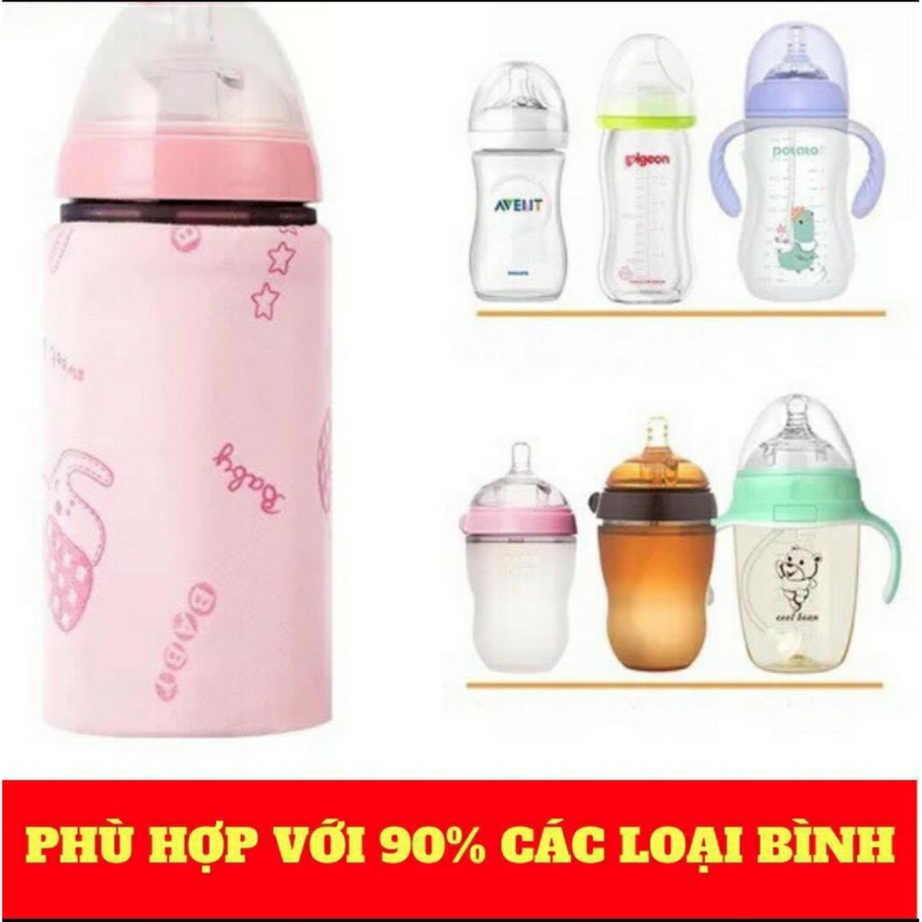 [FREESHIP] Bộ giữ nhiệt, túi giữ nhiệt bình sữa dây cắm Usb làm ấm nhanh và đều sữa cho bé.