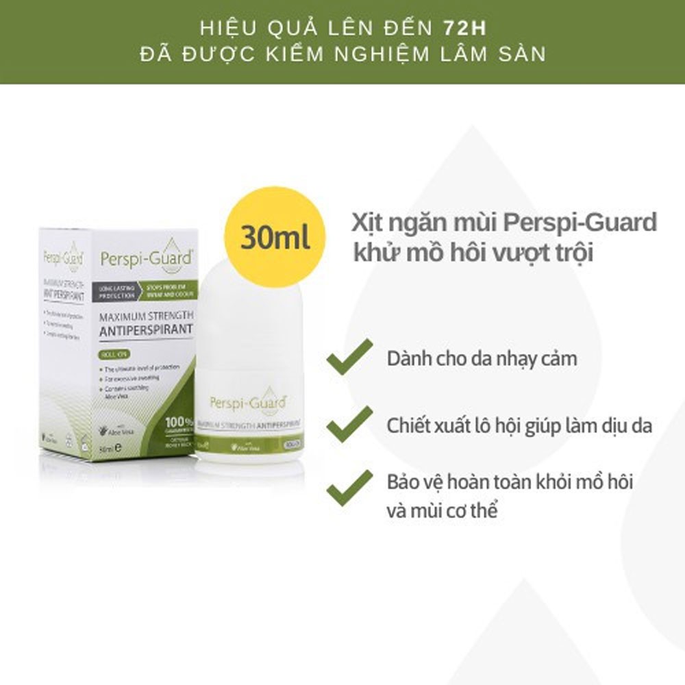 Lăn khử mùi Perspi Guard 30ml, Perspi Shield 50ml, Perspi Rock50ml cả thiện tình trạng hôi nách