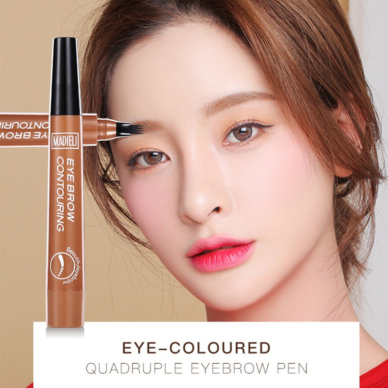 [Hàng mới về] Bút kẻ chân mày dạng phẩy sợi Madieli tạo được đường nét mỏng tinh tế lâu trôi