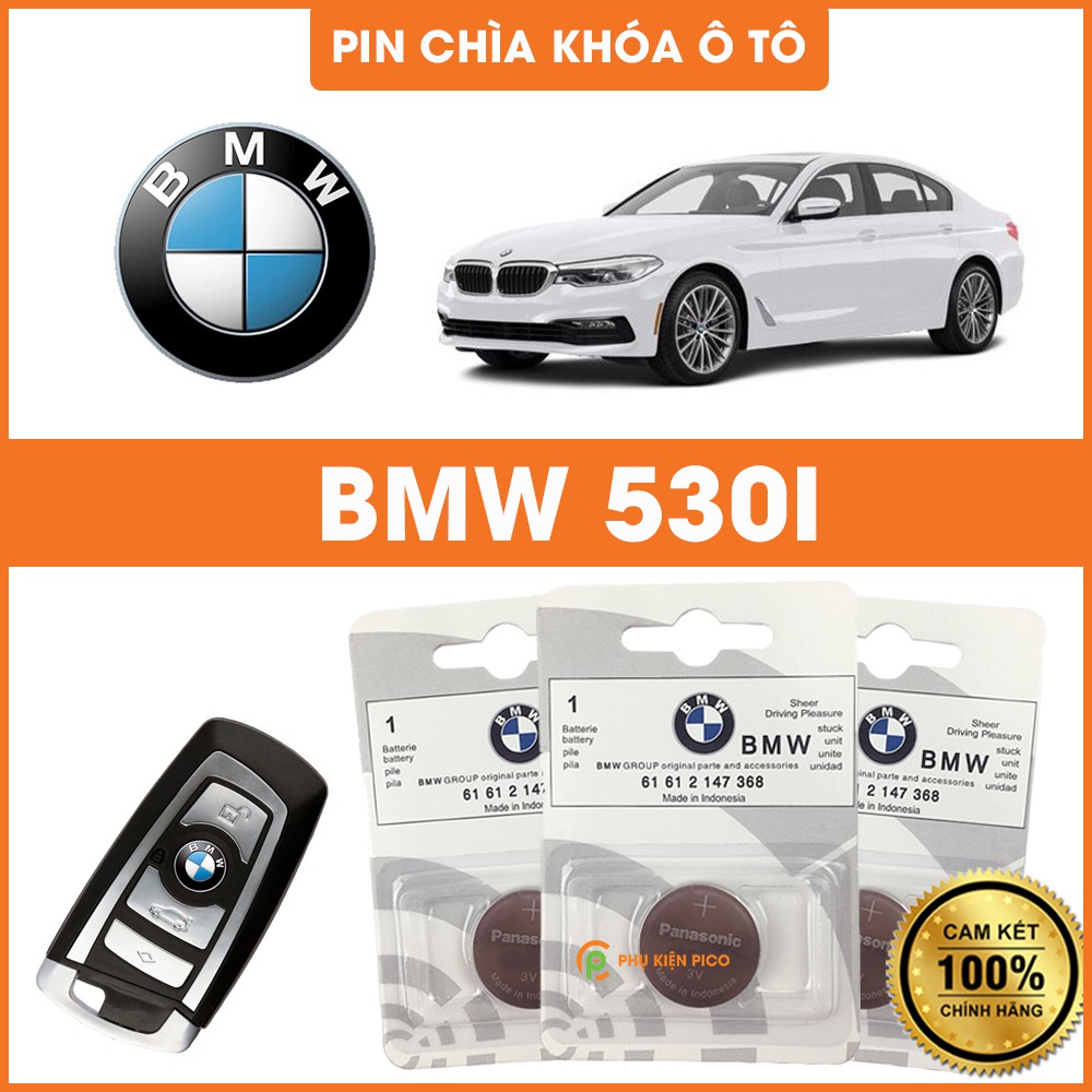 Pin chìa khóa ô tô BMW 530i chính hãng BMW sản xuất tại Indonesia 3V