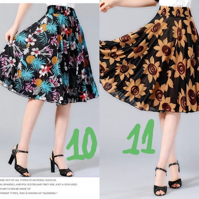 Chân váy xòe dài nhiều mẫu