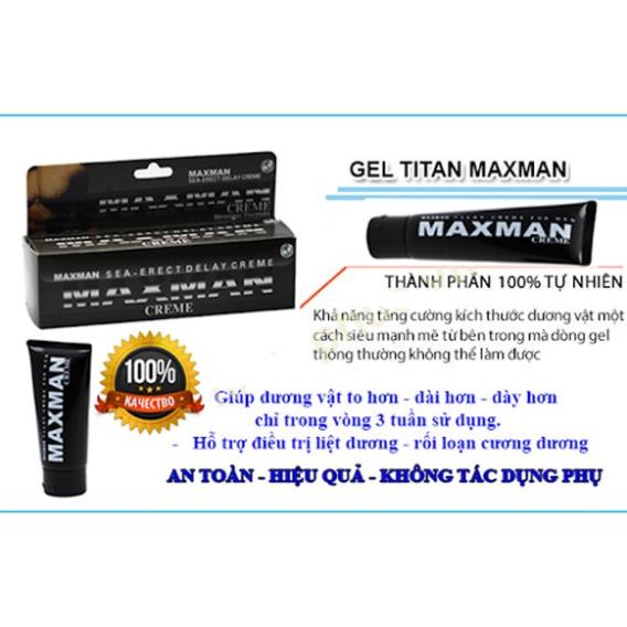 [HIỆU QUẢ VƯỢT TRỘI] Combo 3 Tuýp Gel MAXMAN | Dòng Gel Massage Tăng Kích Thước Cậu Nhỏ Từ USA Hiệu Quả Nhanh Chóng