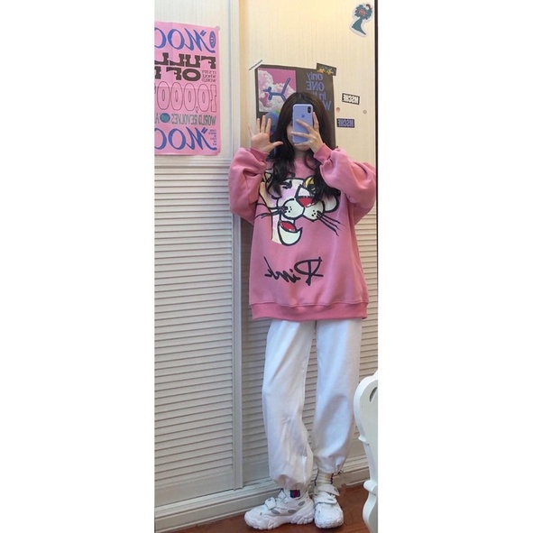 [FREESHIP 50K] Bộ nỉ báo hồng siêu cưng form rộng, bộ nỉ nữ Ulzang | BigBuy360 - bigbuy360.vn