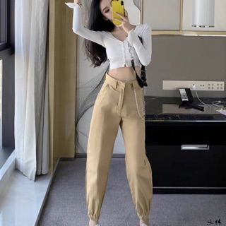 Áo croptop tay dài co giãn