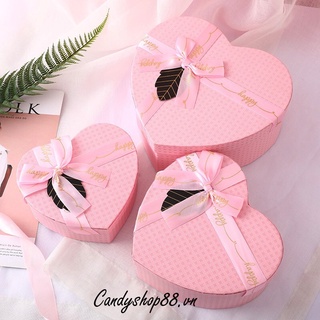 Hộp quà valentine, Hộp quà tặng 8/3, Hộp quà sinh nhật trái tim 56321 kiểu đẹp sang trọng nhiều size - Candyshop88