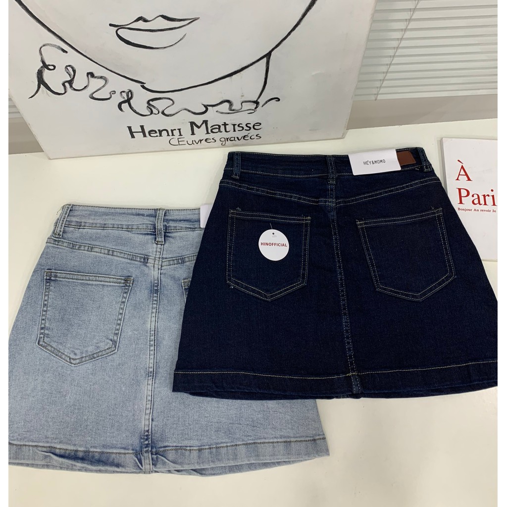 CV133 - 	CHÂN VÁY JEANS  CHỈ NỔI 2 TÚI TRƯỚC9916 | BigBuy360 - bigbuy360.vn