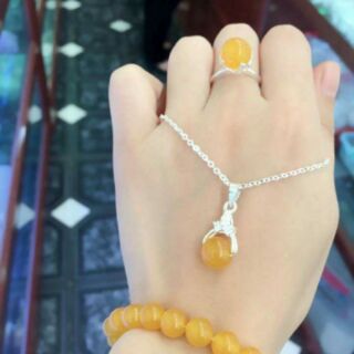 Dây chuyền bạc đá phong thủy