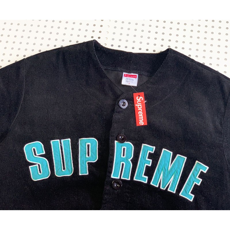 ⚡️[CHỈ 1 NGÀY] - Áo tee Supreme Corduroy Baseball Jersey jacket, áo khoác supreme bóng chày plv