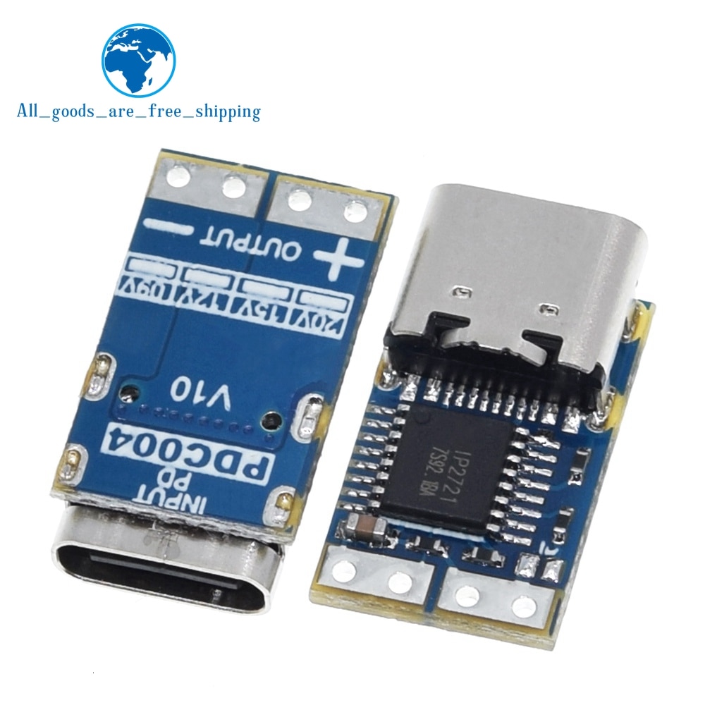 Mô-đun mồi nhử Type-C PD PD PD2.0 PD3.0 sang DC DC DC Cáp nối dài Bộ sạc QC4 9V 12V 15V 20V Bảng mạc